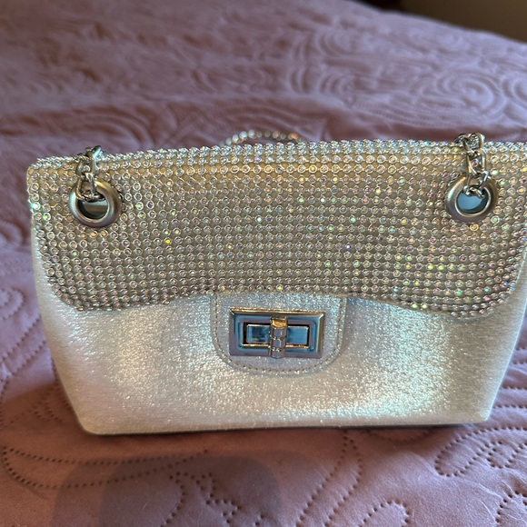 Elegant Silver Evening Bag - Picture 1 of 2